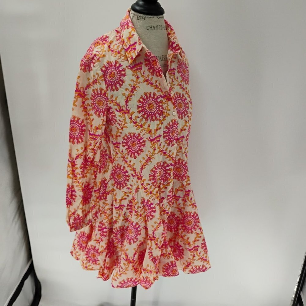 ZARA DRESS WITH LONG SLEEVES IN THREE COLORS WITH BUTTONS AND SHOT GREAT - Picture 14 of 15